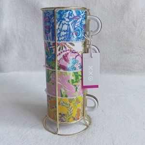 NWT Lilly Pulitzer For Target XXO Limited Edition Espresso Cups, Set of 4